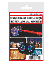 Led Işık Balon Ve Dekorasyon İçin Kırmz Pk:1 Kl300 - Thumbnail